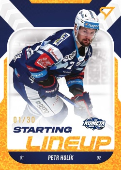 Petr Holik Kometa Brno Tipsport ELH 2022/23 SportZoo 2. serie Starting LINEUP 3rd PERIOD /30 #SL-65